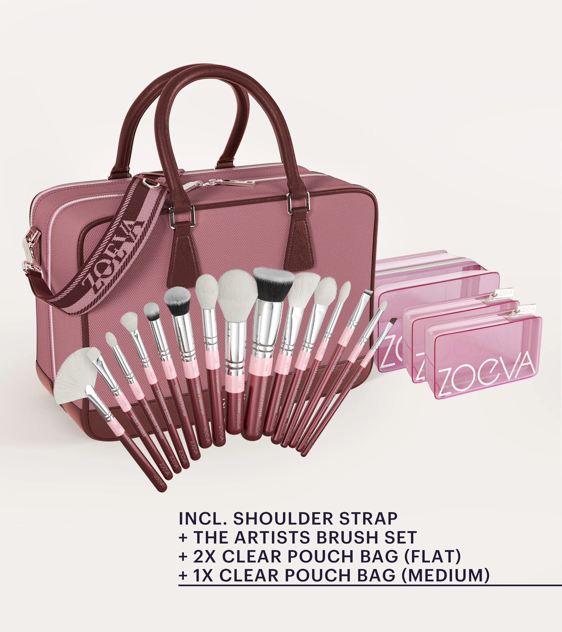 The Zoe Bag & The Artists Pinselset (Dusty Bordeaux) - Image 9