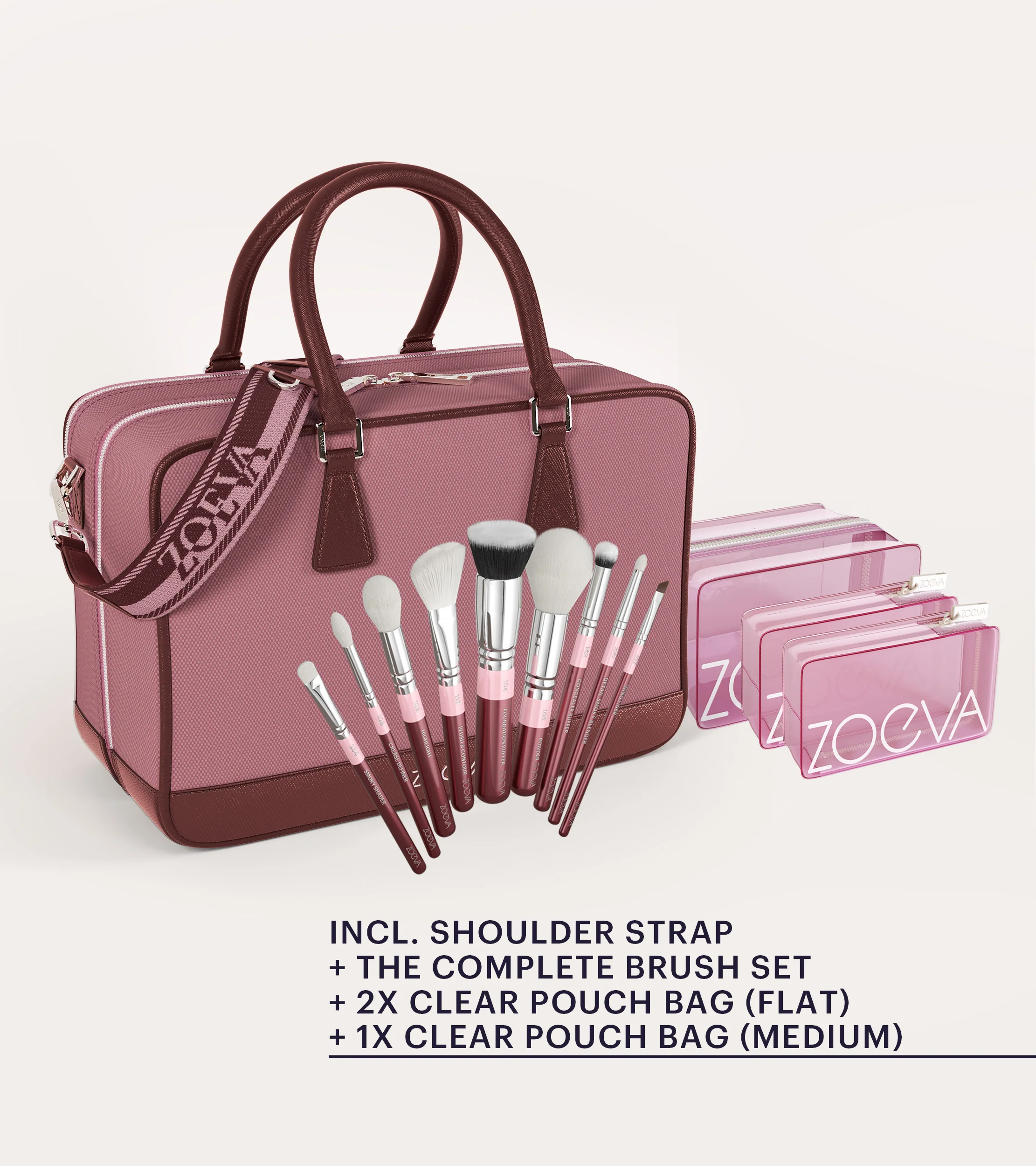 The Zoe Bag & The Complete Pinselset (Dusty Bordeaux) - Image 7